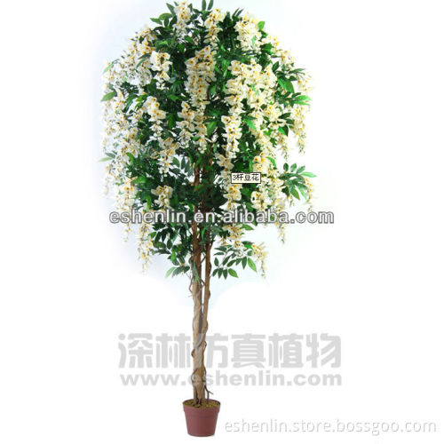artificial chinese wistaria tree;artificial plant with three real trunk